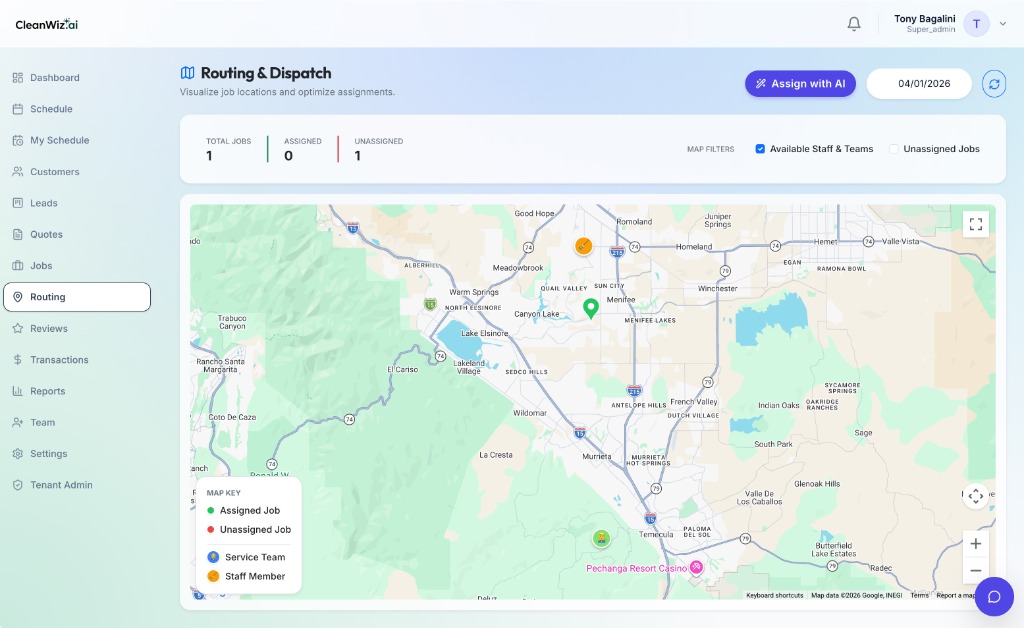 Smart Scheduling Map